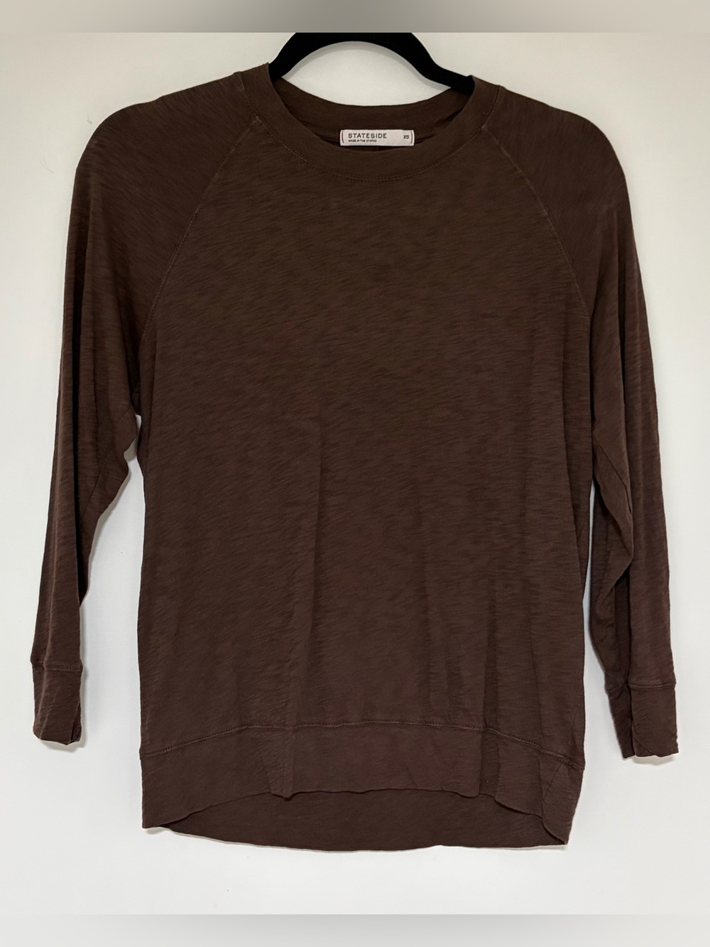 Stateside Women’s Brown Supima Slub Jersey Sweatshirt Size XS